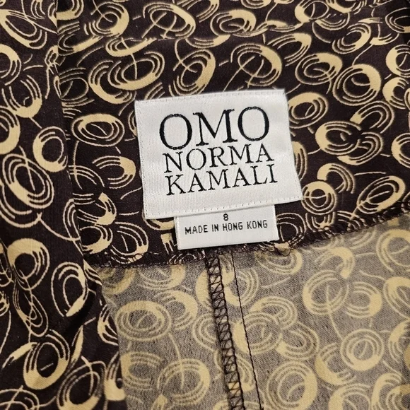 Designer Norma Kamali Dress Long Sleeve Nice Design Sz 8 - Picture 11 of 12